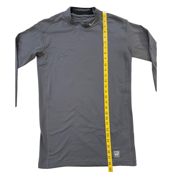 Nike Pro Combat Compression Shirt Mens Large Gray Long Sleeve Athletic Hyperwar - Picture 6 of 8